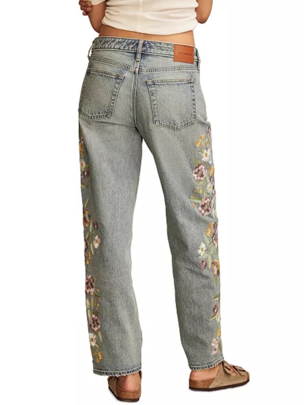 NWT Lucky Legend Jeans Limited Edition Fully Embroidered Baggy - Vintage Wash - Picture 3 of 12